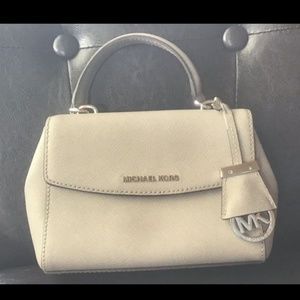 Michael Kors Small Gray Ava Leather Purse